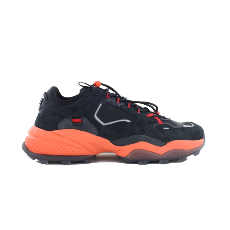 BASKETS LACOSTE OUTDOOR L-GUARD BREAKER NOIRES ET ORANGES