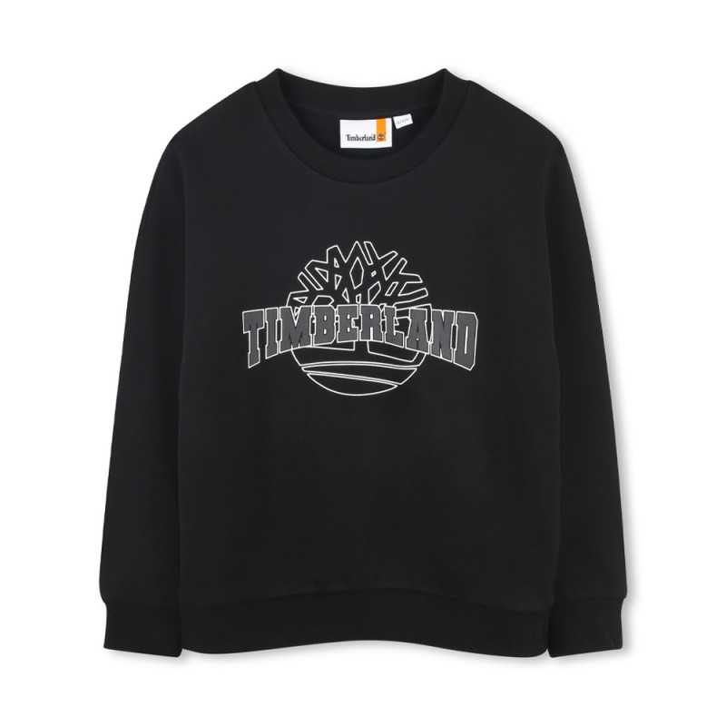 SWEATSHIRT NOIR ENFANT À IMPRIMÉ TIMBERLAND