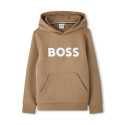 SWEAT À CAPUCHE MARRON BOSS ENFANT AVEC IMPRIMÉ LOGO