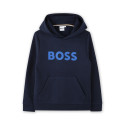 SWEAT À CAPUCHE BLEU MARINE BOSS ENFANT AVEC IMPRIMÉ LOGO