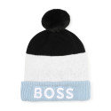 BONNET À POMPON BOSS BLEU POUR BÉBÉ