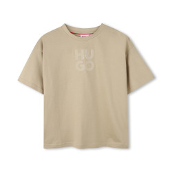 T-SHIRT BEIGE À MANCHES COURTES HUGO POUR ENFANT