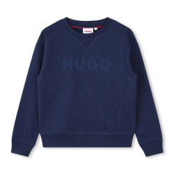 SWEATSHIRT BLEU MARINE BRODÉ HUGO ENFANT