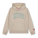 SWEATSHIRT À CAPUCHE BEIGEAVEC IMPRIMÉ HUGO POUR ENFANT