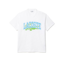 T-SHIRT LACOSTE BLANC EN JERSEY DE COTON SIGNATURE