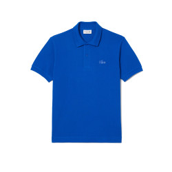 POLO LACOSTE L.12.12 CLASSIC FIT BLEU AVEC BADGE