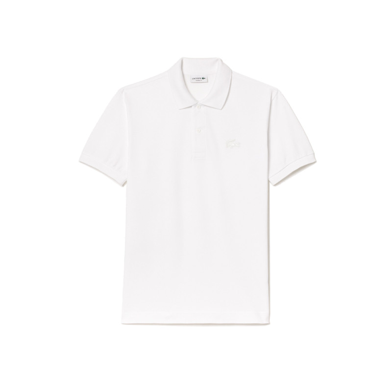 POLO LACOSTE L.12.12 CLASSIC FIT BLANC AVEC BADGE