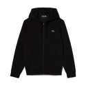 SWEATSHIRT SPORTSUIT ZIPPÉ LACOSTE A EMPIÈCEMENTS EN MESH NOIR