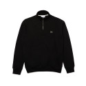 SWEATSHIRT ZIPPÉ LACOSTE INTERLOCK COL MONTANT NOIR