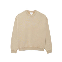 SWEATSHIRT LACOSTE LOOSE FIT EFFET DÉLAVÉ BEIGE