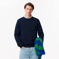 SWEATSHIRT LACOSTE AVEC CROCODILE BRODÉ MARINE