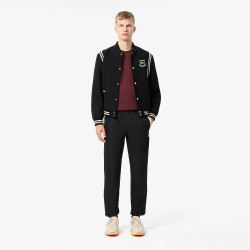 PANTALON DE SURVÊTEMENT LACOSTE SPORT FRENCH CAPSULE NOIR ET BORDEAU