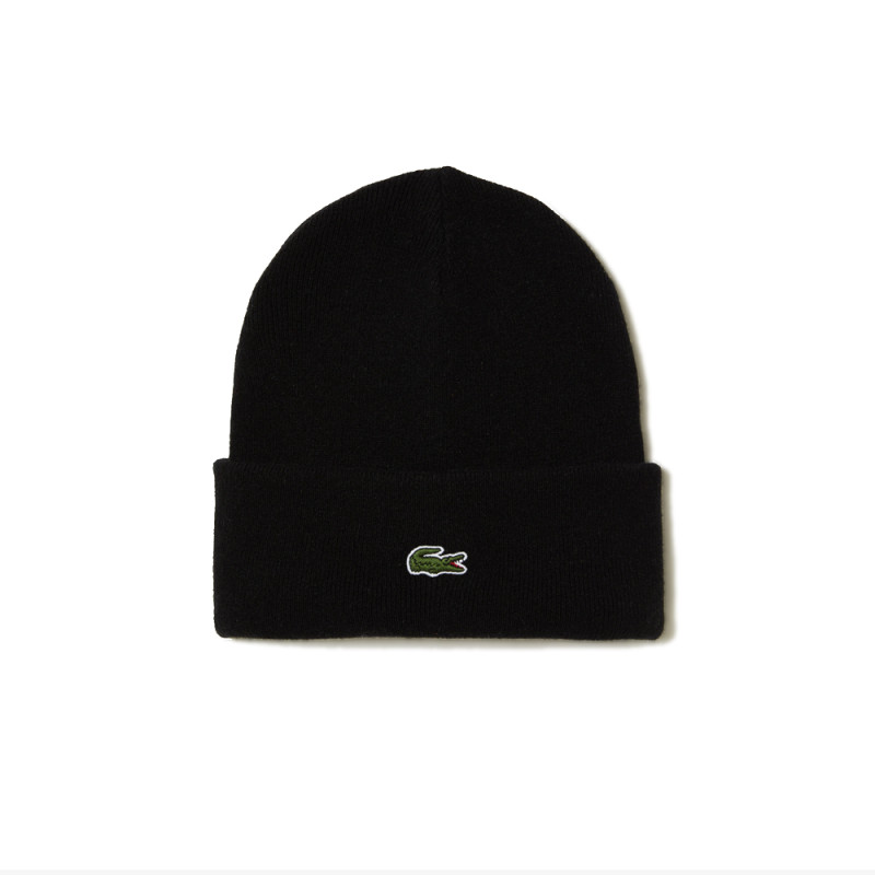 BONNET EN LAINE A REVERS LACOSTE RB9825 NOIR