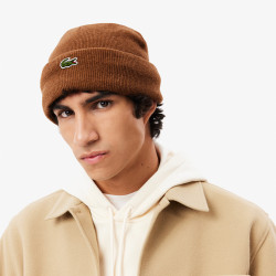 BONNET UNISEXE LACOSTE MARRON