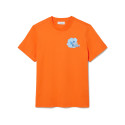 T-SHIRT LACOSTE COTON ORANGE IMPRIMÉ FLORAL