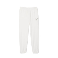 PANTALON DE SURVÊTEMENT LACOSTE FEMME MOLLETON SIGLÉ BLANC