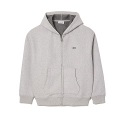 SWEATSHIRT ZIPPÉ À CAPUCHE LACOSTE GRIS LOOSE FIT