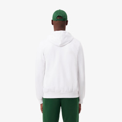 sweat a capuche blanc lacoste homme