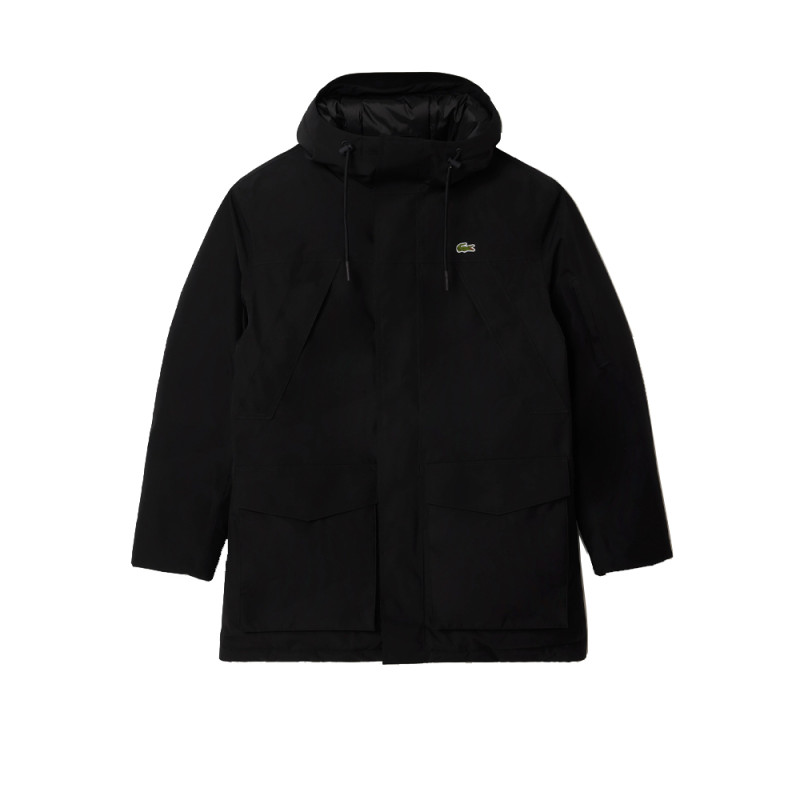 PARKA NOIRE LACOSTE IMPERMÉABLE ET REMBOURRÉE