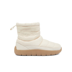 BOTTES BEIGES LACOSTE SERVE SLIPPER MID FEMME