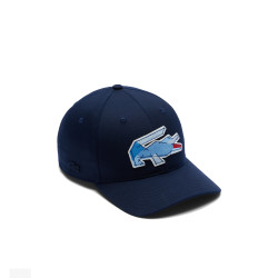 CASQUETTE DE BASEBALL LACOSTE CROCODILE GRAPHIQUE BLEU MARINE