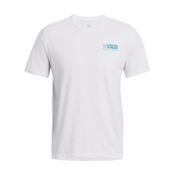 T-SHIRT DE BASKETBALL BLANC UNDER ARMOUR LOGO COURT