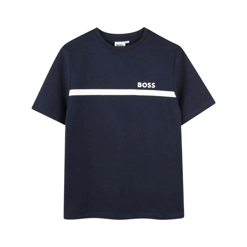 LOT DE 2 T-SHIRTS BLEUS BOSS ENFANT