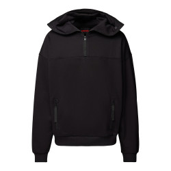 SWEATSHIRT À CAPUCHE ZIPPÉ NOIR HUGO DILACKTECH