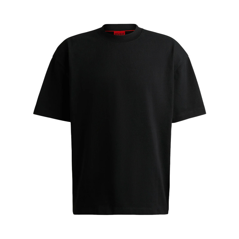 T-SHIRT OVERSIZE EN JERSEY DE COTON ÉPAIS HUGO NOIR DPLANITEE