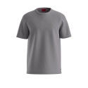 T-SHIRT REGULAR FIT GRIS EN COTON PIMA À LOGO CONTRASTANT HUGO DOZY