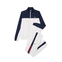 ENSEMBLE DE SURVÊTEMENT LACOSTE SPORT BLANC BLEU MARINE ET ROUGE