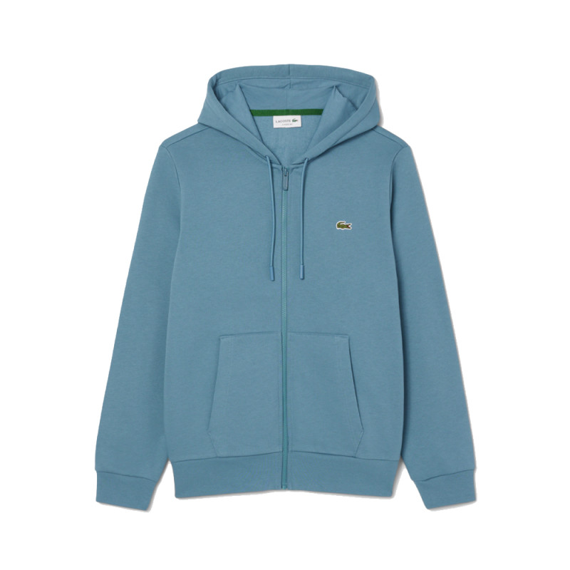 SWEATSHIRT ZIPPÉ À CAPUCHE LACOSTE SPORT AVEC EMPIÈCEMENTS EN MESH BLEU