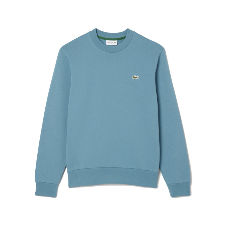 SWEATSHIRT HOMME LACOSTE EN MOLLETTON GRATTÉ DE COTON BIOLOGIQUE BLEU