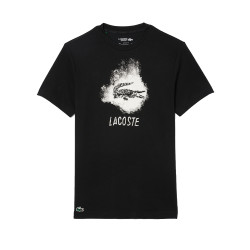 T-SHIRT NOIR LACOSTE SPORT ULTRA DRY GRAPHIQUE