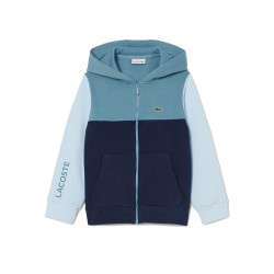 SWEATSHIRT À CAPUCHE COLOR-BLOCK LACOSTE ENFANT BLEU