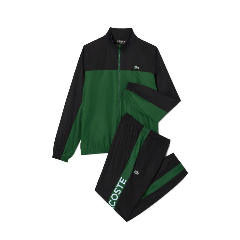 ENSEMBLE DE SURVÊTEMENT LACOSTE SPORT NOIR ET VERT