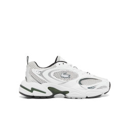 BASKETS BLANCHES ET VERT FONCÉ LACOSTE STORM 96 2K FEMME