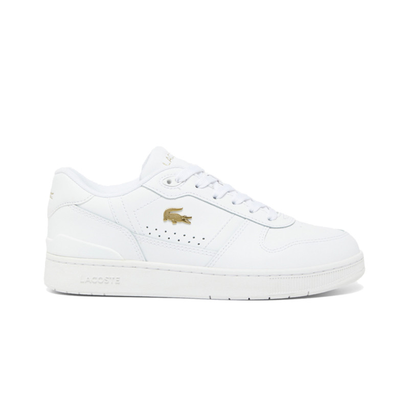 BASKETS BLANCHES LACOSTE T-CLIP SET EN CUIR FEMME