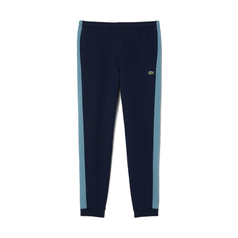 PANTALON DE SURVÊTEMENT FUSELÉ LACOSTE COLOR-BLOCK BLEU