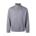 SWEAT GRIS EN MOLLETON DE COTON À ENCOLURE ZIPPÉE ET LOGO IMPRIMÉ HUGO DURTY244