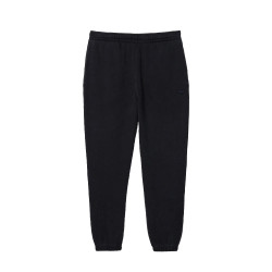 PANTALON DE SURVÊTEMENT LACOSTE REGULAR FIT EN COTON NOIR DÉLAVÉ