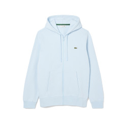 SWEATSHIRT ZIPPÉ À CAPUCHE LACOSTE SPORT AVEC EMPIÈCEMENTS EN MESH BLEU CIEL